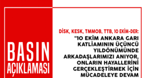 10 Ekim Anma Çağrısı!