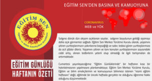 Eğitim Sen’den Eğitim Günlüğü-Haftanın Özeti