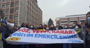 Eğitim Emekçileri MEB önünden seslendi;‘Haklarımızı ve taleplerimizi yok sayan bir meslek kanunu istemiyoruz